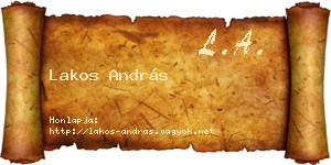 Lakos András névjegykártya