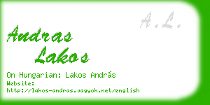 andras lakos business card